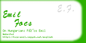 emil focs business card